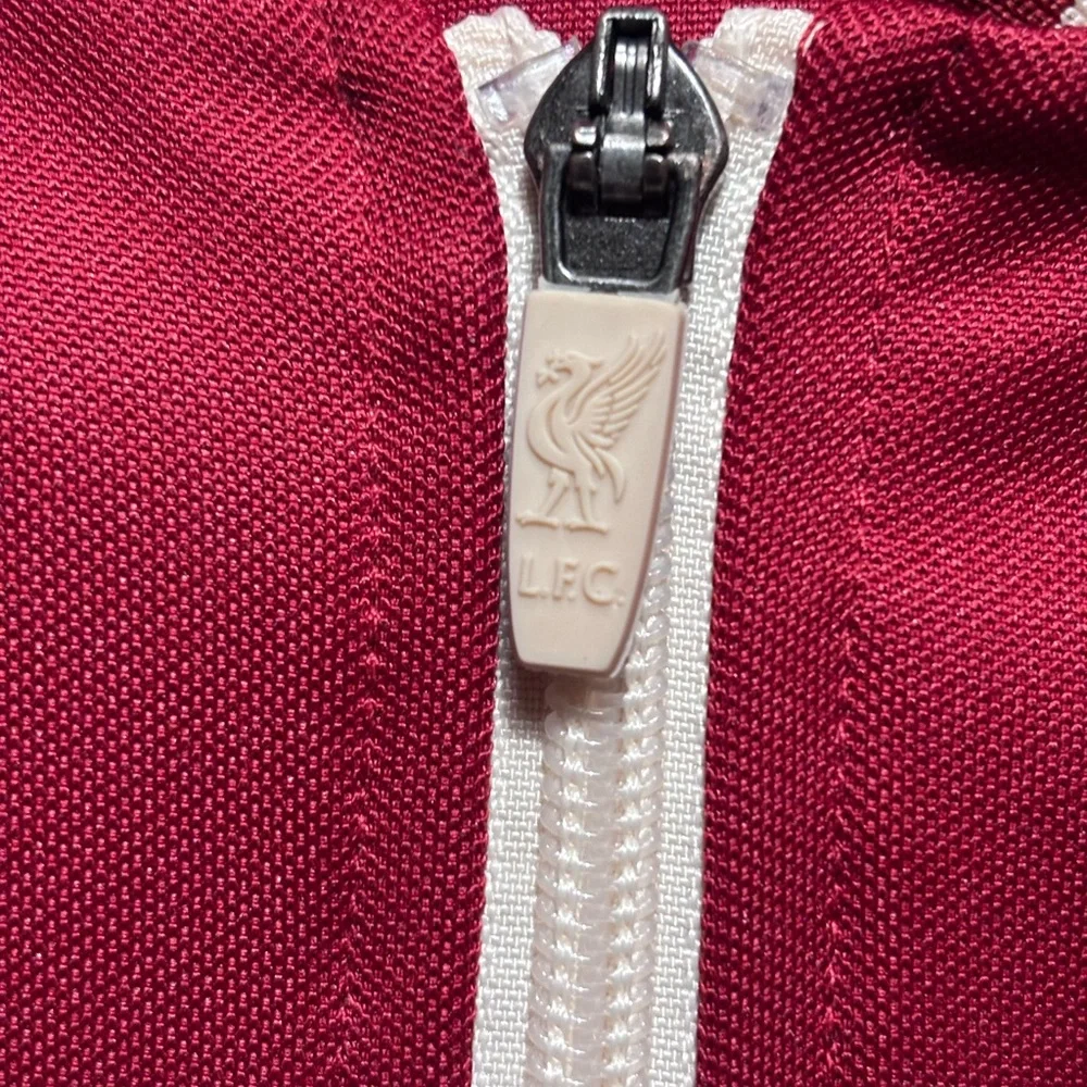 Red Liverpool Soccer Zip-Up Track Jacket Boys or Girls 10 Excellent Condition